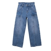 Pillin - Jeans Niña Wide Leg Cintura Ajustable Denim