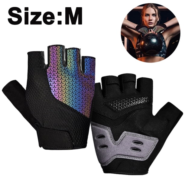 Guantes de ciclismo, guantes de verano para ciclismo de montaña, de medio dedo, con gel amortiguador, antideslizantes y reflectantes de varios colores para hombre y mujer.