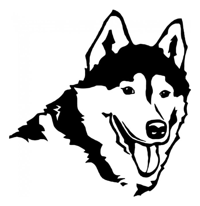 Rienda Libre Graphics - Decomural Husky Dog Ws-34702