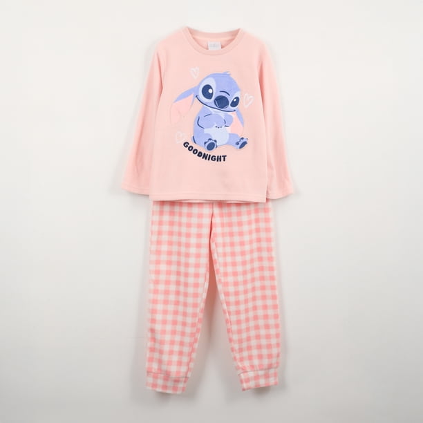 Pijama Manga Larga Juvenil Goodnight Lilo Stitch Rosa Disney