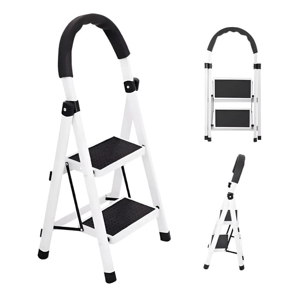 Escalera Tijera Plegable 2 Peldaños Multifuncional Tubular