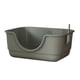 thumbnail image 1 of Caja de arena abierta con cucharada para gatos pequeños y grandes gatos gatos gatos bedpan chillones de lámina de gato cajas de arena de arena gatita Gris, 1 of 5