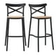 thumbnail image 1 of Pack 2 Taburetes Bar Valentino Negro 75 cm | Estilo Vintage | Exterior, 1 of 10