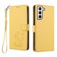 thumbnail image 1 of Funda Volteable con Diseño de Gato para Samsung Galaxy S21 Plus, Amarillo, 1 of 6