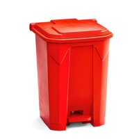 Recilock - Basurero 50 Litros Pedal Central - Rojo