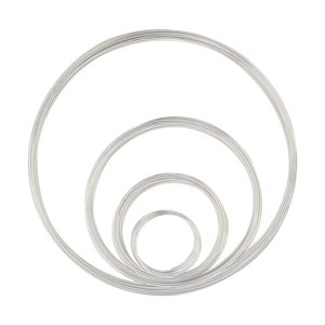 Bothyi - Alambre De Memoria Con Múltiples Bucles, Alambre Fino De 0,6 Mm Para Abalorios Para Collar Artístico Hecho A Mano En Plata