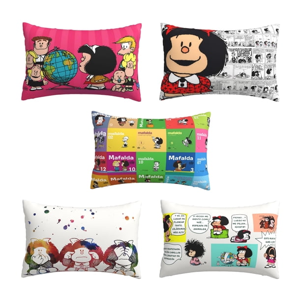 Mafalda Cartoon Collage Pillowcase Throw Pillow Cushion Cover for Home Decorative Sleeping Pillow Sofa backrestBed Sheets