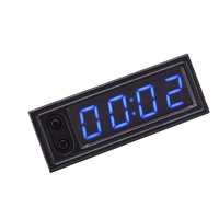 Magideal - Automotriz Voltímetro Para Automóvil Termómetro Tiempo Accesorios De Reemplazo Universales Multifunción Fácil De Instalar Pantalla Digital Led De Azul