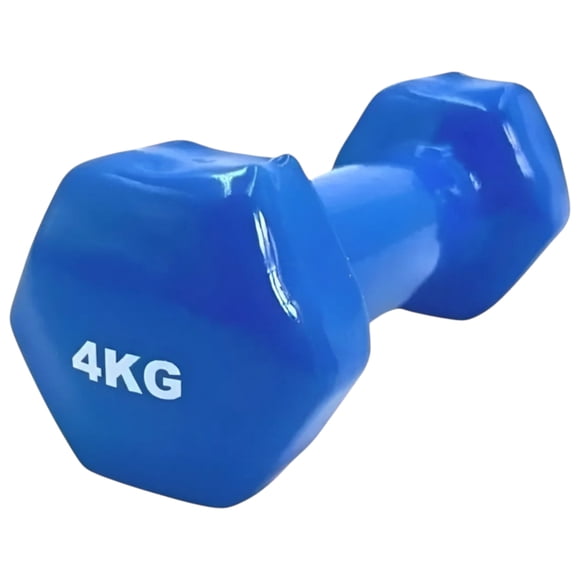 Mancuerna PWRFitness 4 Kg Neopreno Azul 1 Unidad Para Entrenamiento