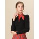 thumbnail image 2 of INSPIRE CHIC Pañuelo Cuadrado de Mujer con Estampado Floral Leopardo Lunares Rayas Bufanda Chal Rojo-Puntos 19.68 x 19.68'', 2 of 7