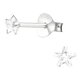 thumbnail image 1 of Aros Mini Estrellas Brillantes Aretes Pequeños Plata Fina, 1 of 3