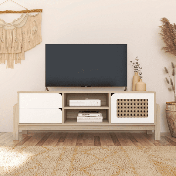 Rack TV hasta 65 Pulgadas Nature Natural Blanco