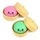 thumbnail image 1 of Squishies De Dumpling Rosa Y Verde Con Caja (2 Piezas), 1 of 9