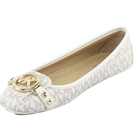 Zapato Michael Kors Womens Fulton Moccasin 49T8Fufr1B1497 Mk Signature Vanilla Pvc, Numeric_7