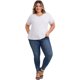 thumbnail image 2 of GRACE & GRANDEUR Blusas Casual Elegantes de Manga Corta con Cuello en V y Encaje Bordado para Mujer de Talla Grande 1X Blanco, 2 of 7