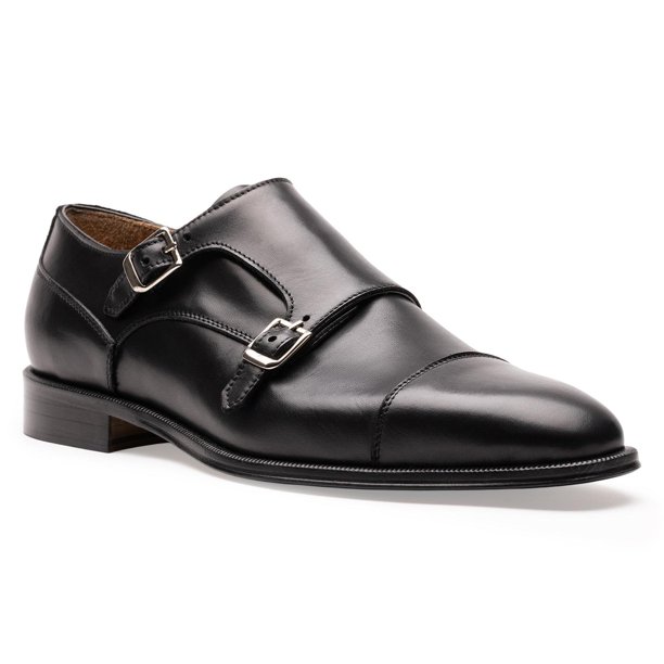 Zapatos Formales Hombre Doble Hebilla Suela Cuero Magno Vittorio-1-30 Negro negro 44