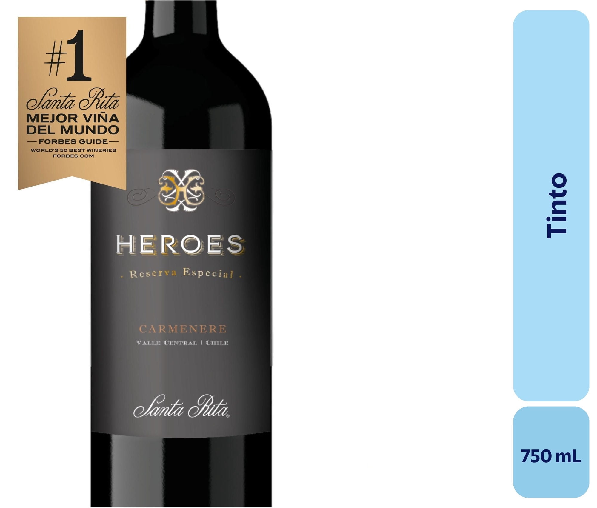 Vino Tinto Botella 750 mL Heroes