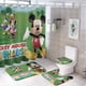 thumbnail image 1 of La casa de Mickey Mouse+-theme 4-Piece Shower Curtain Set with Rugs, Waterproof Bathroom Decor Set Includes Bath Mat, U-Shaped Rug, Toilet Lid Cover and Curtain with Hooks, 1 of 6