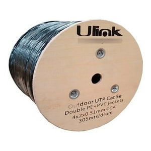 Ulink - Cable De Red Utp Exterior Cat5E Doble Chaqueta De Pvc 305Mts
