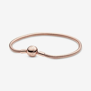 Pulsera Pandora Moments Cadena Serpiente Baño De Oro Rosa 7.9In