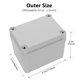 thumbnail image 2 of Caja de conexiones LeMotech IP67 impermeable de plástico ABS 11 x 8 x 9 cm, 2 of 8
