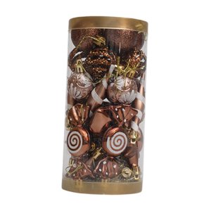 Bothyi - 31 Piezas De Adornos Colgantes Para Árbol De Navidad, Para Pared Interior, Chimenea, Colgantes De Navidad, Color Café