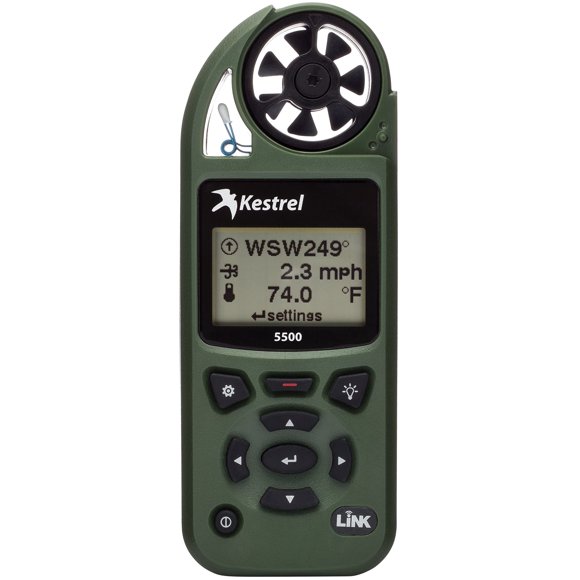 Kestrel 5500 Medidor de Clima con Montura de Veleta Link – Oliva