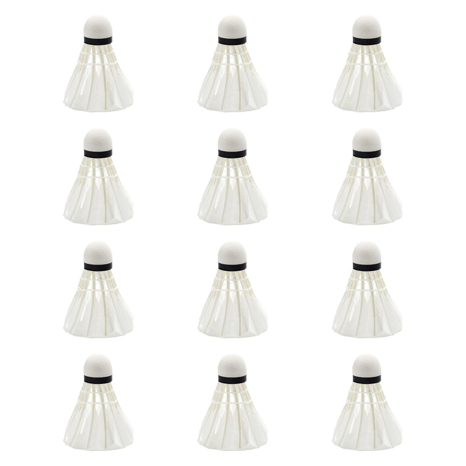 Ioensy - Volantes De Bádminton De Estabilidad Birdie Para Ejercicios Deportivos En Interiores 12 Piezas