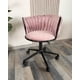 thumbnail image 3 of Silla De Escritorio Giratoria Base Negra Gales Rosado, 3 of 3