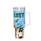 thumbnail image 2 of La Tierra Perdida Vaso aislado de acero inoxidable con asa, diseño temático, regalo para familia, amigos y fans; incluye pajita y encaja en el portavasos estándar, 40 oz, 2 of 6