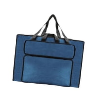 Magideal - Estuche Para Portafolio De Arte De Nailon A Prueba De Agua Suministros De Arte Multipropósito Con Bolsillos Exteriores Estuche Para Tablero De Pintura , Azul Grande