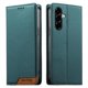thumbnail image 1 of Funda Tipo Cartera de Cuero Sintético para Samsung Galaxy A57 Bloqueo RFID, con Ranuras para Tarjetas y Bolsillo para Efectivo, Cierre Magnético Fuerte Verde, 1 of 6