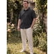thumbnail image 2 of INSPIRE CHIC Camisas de Hombre Grandes y Altas de Manga Corta con Botones para la Playa Verano Camisa Casual 5XL Negro, 2 of 5