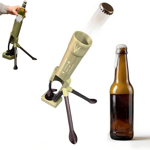 Abridor botellas cerveza mortero 51mm táctico lanzador chapas bar escritorio hogar