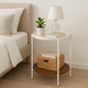 thumbnail image 3 of Mesa Lateral Auxiliar 2 Niveles Madera 42x42x52cm Blanco, 3 of 5
