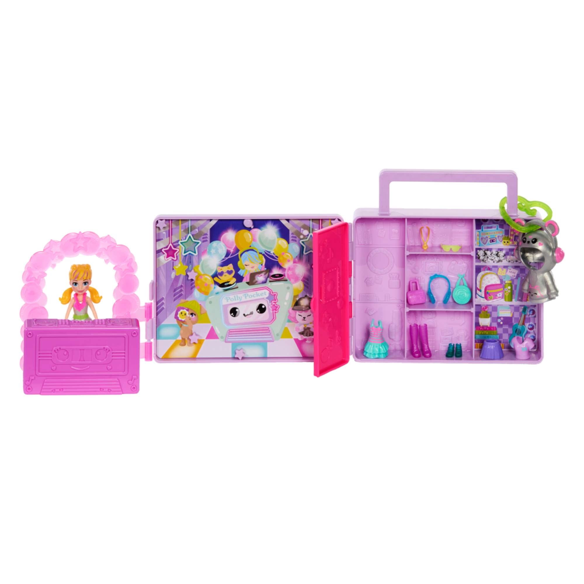 Juegos didácticos Polly Pocket - Set Fiesta Disco Fashion Reveal - Mattel