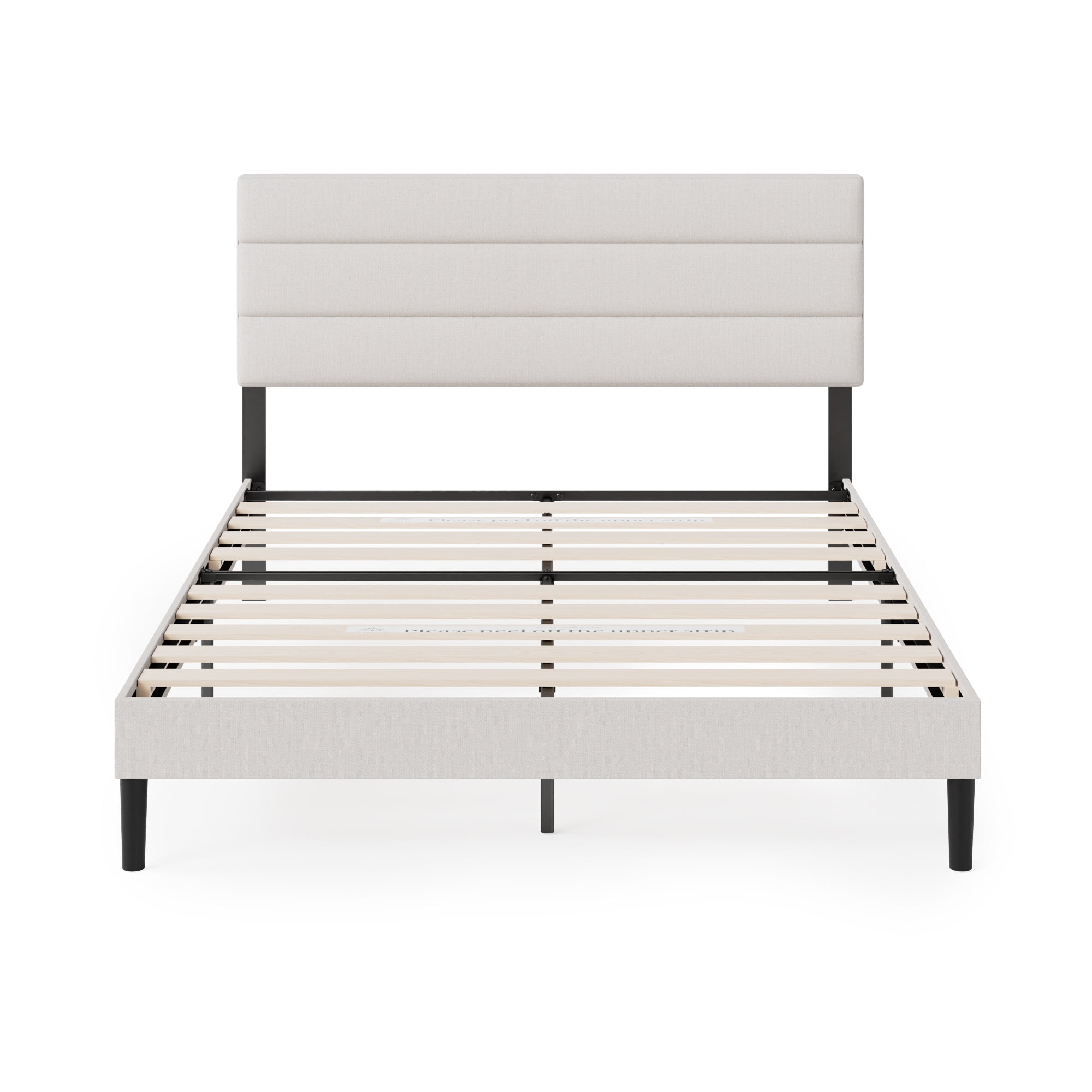 Zinus - Base De Cama Premium 2 Plazas 150x190x30cm Piper Con Respaldo