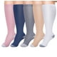 thumbnail image 1 of 5 pares de calcetines de compresión de talla grande para mujeres y hombres, pantorrilla ancha, soporte extra hasta la rodilla para la circulación - Estilo 1, 1 of 6
