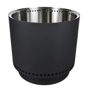 Verken - Brasero Sin Humo Brann Acero Inoxidable 304 + Acc / 38 Cm - Negro