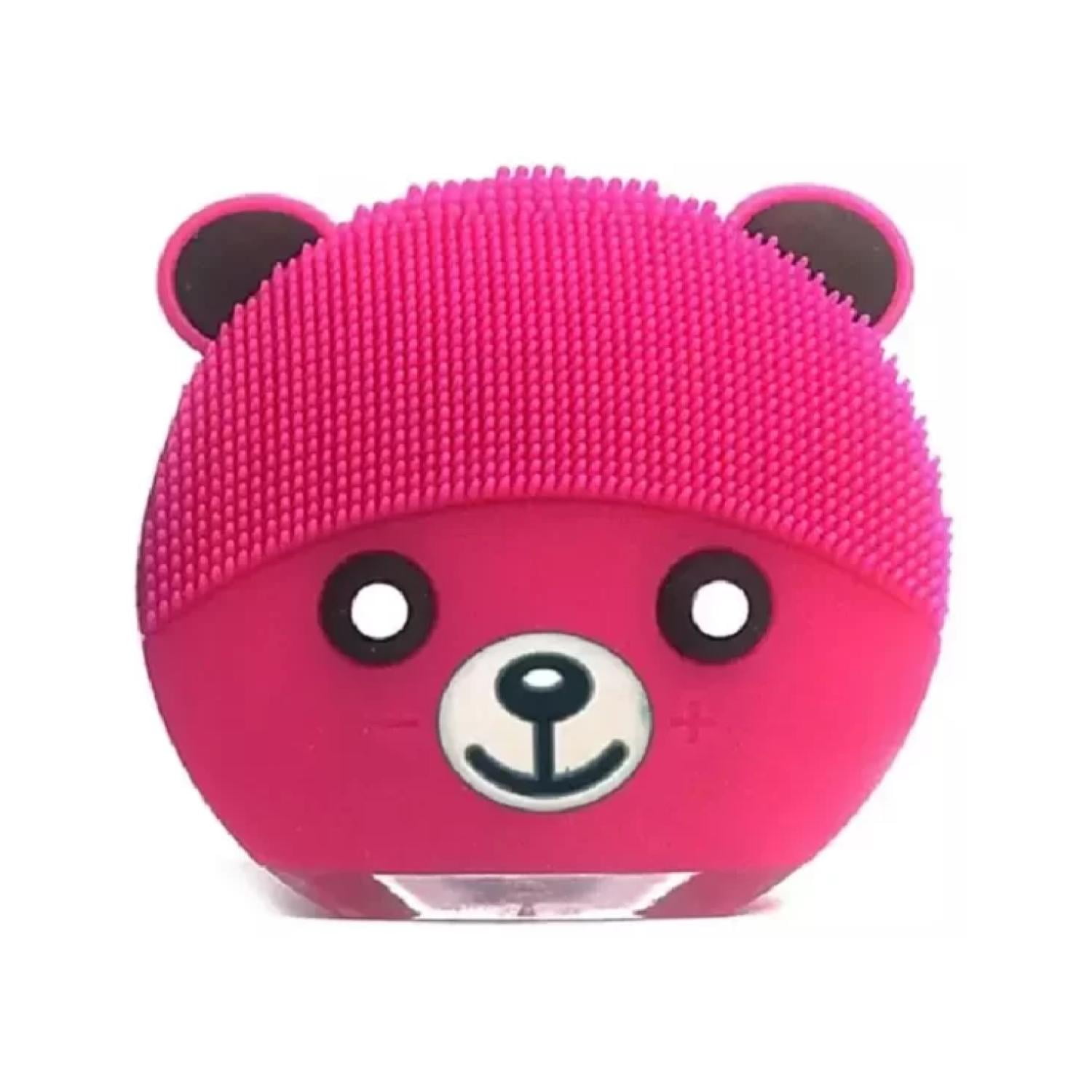 Total E-commerce - Cepillo Limpieza Facial Sonico De Silicona Usb Osito Fucsia