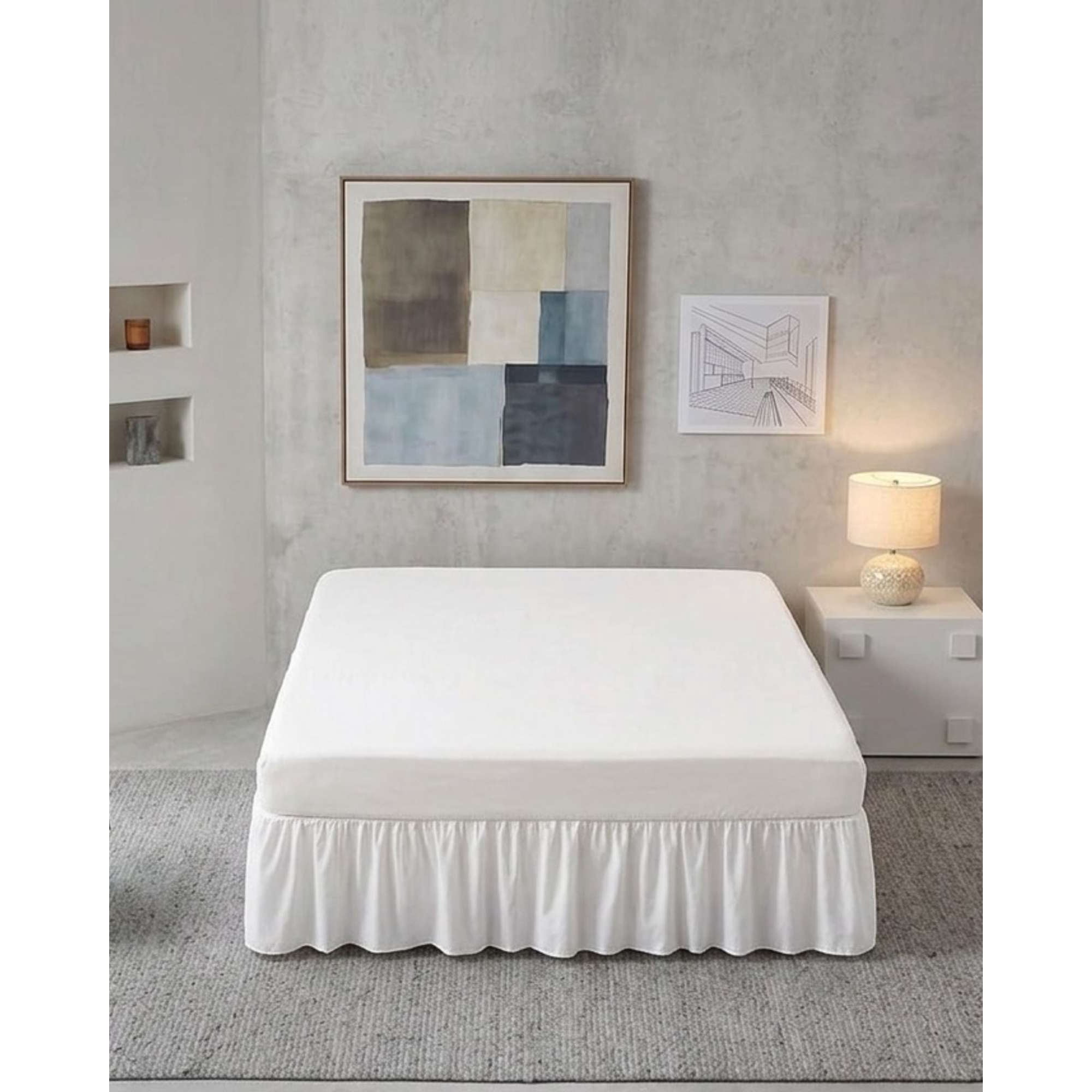 Imac Hogar - Faldón De Cama Estilo Moderno Y Ajuste Perfecto King 180x200 Cm