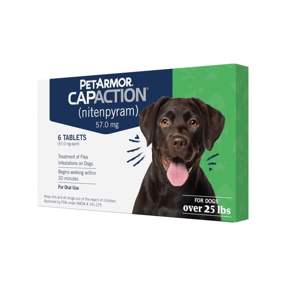 Tratamiento oral antipulgas PetArmor CAPACTION para perros de 25 a 90 kg, 6 dosis