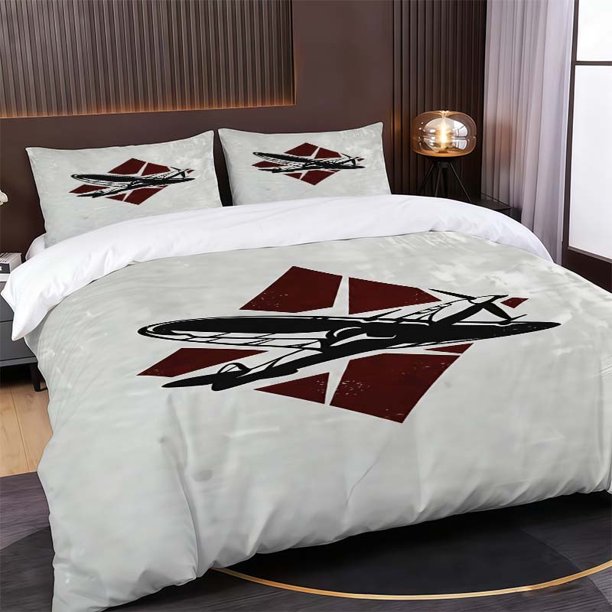 3pcs Spitfire Vintage Silhouette Art Set Soft and Comfortable Bedding Set Suitable for All Seasons Ideal for Home Bedrooms and Guest Rooms