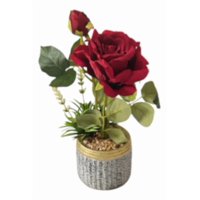 Genérico - Planta Artificial Decorativa Rosa Encanto Rústico Jhn