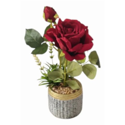 Genérico - Planta Artificial Decorativa Rosa Encanto Rústico Jhn