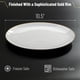 thumbnail image 3 of Platos de cena Brew To A Tea 27 cm con borde dorado, paquete de 12, 3 of 8