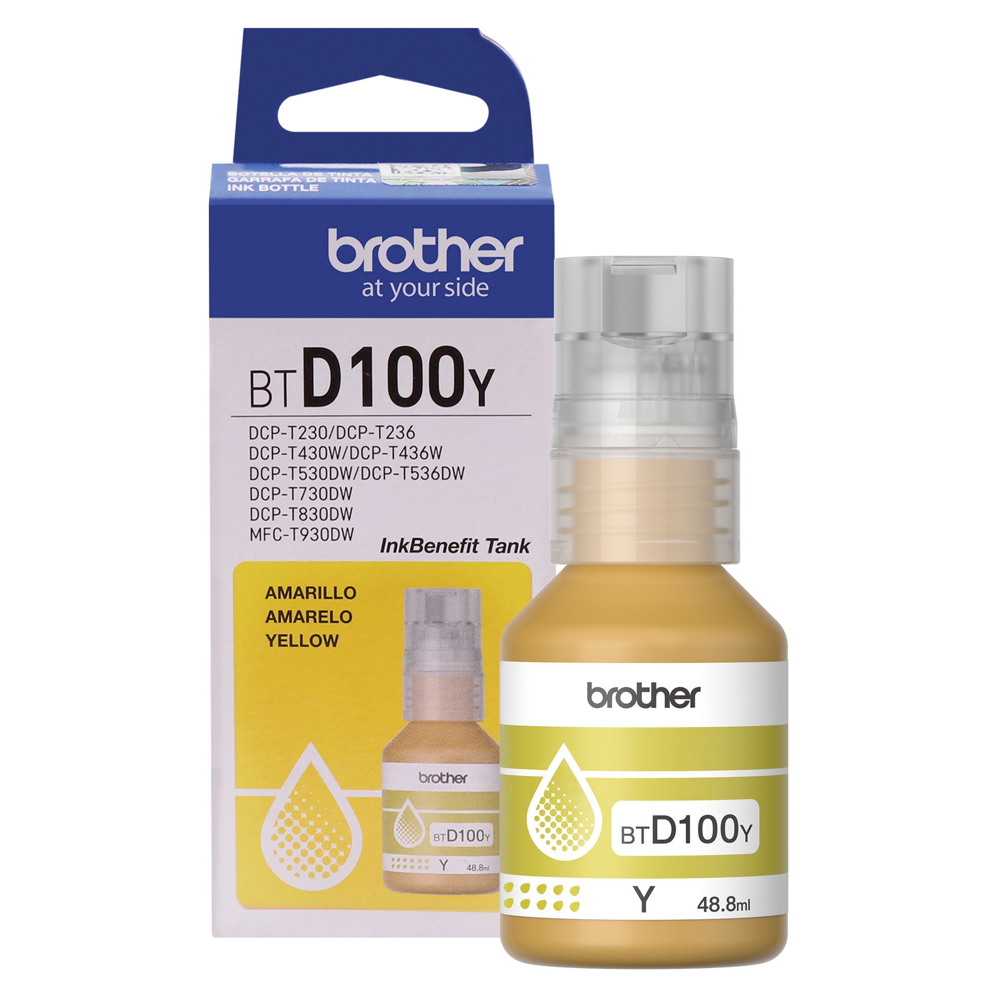 Brother - Botella De Tinta Original Btd100Y Amarillo