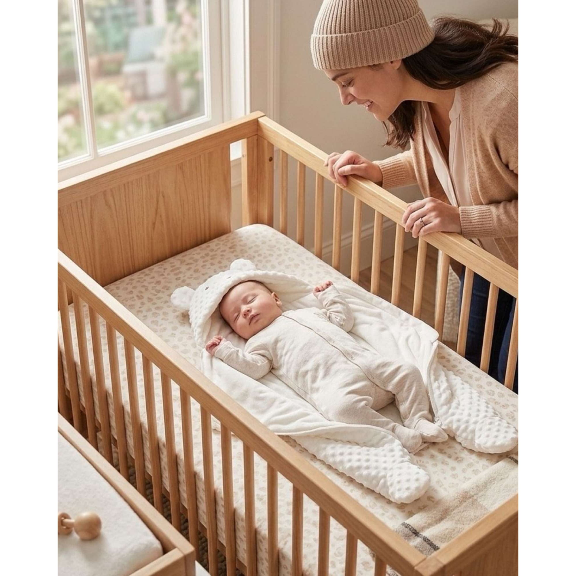 Mym Decohogar - Saco De Dormir Térmico Para Bebé Diseño Oso Con Orejitas