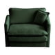 thumbnail image 3 of Comfy Deep Single Seat Sofa Upholstered Reading Armchair Living Room Chair Green Chenille Fabric , 1 Toss Pillow, 3 of 3