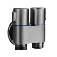 Magideal - Válvula Rociadora De Bidé Manual, Válvula Rociadora De Inodoro Para Bidé, Válvula De Ángulo De Llenado De 1/4, 1 Válvula De Control Dual Para Cocina D